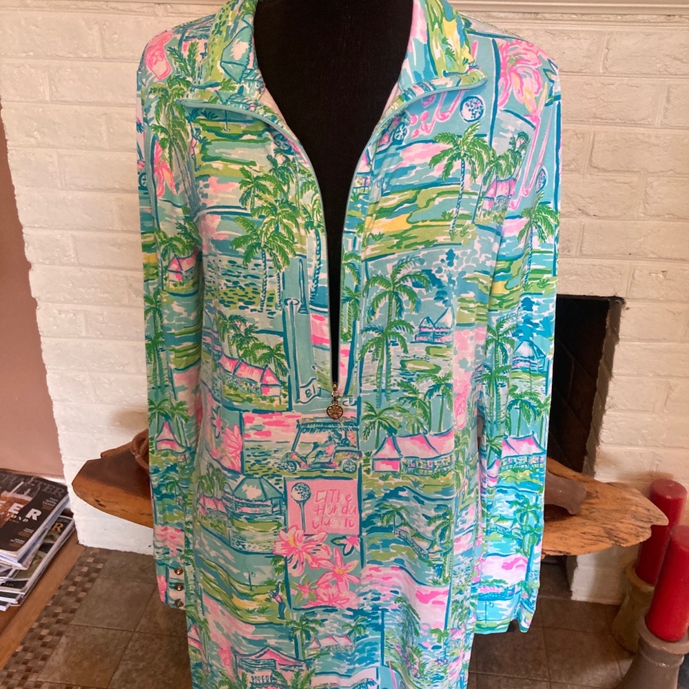 Lilly Pulitzer UPF 50 Claudia Dress Honda Classic size L - Picture 7 of 8